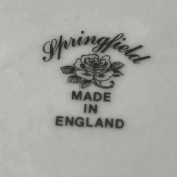 Springfield 1 Blue Floral Tea Rose Vintage 10” Dinner Luncheon 1 One Plate - Picture 2 of 10